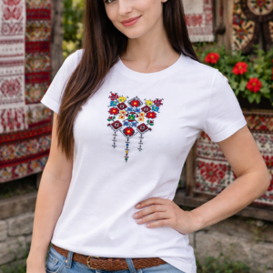 Дамска тениска с шевица