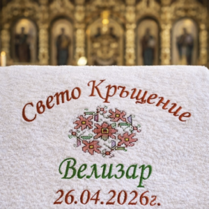 Кърпа за Кръщене с шевица
