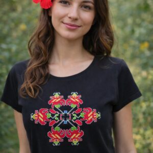 Дамска тениска с шевица