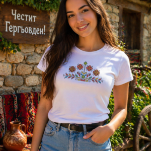 Дамска тениска с шевица