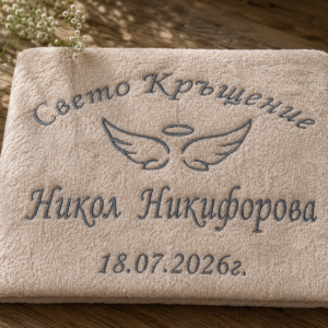 Кърпа Ангелски крила с име и фамилия